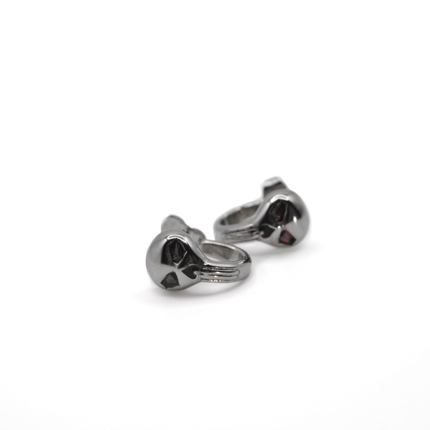 Skull hoop earrings