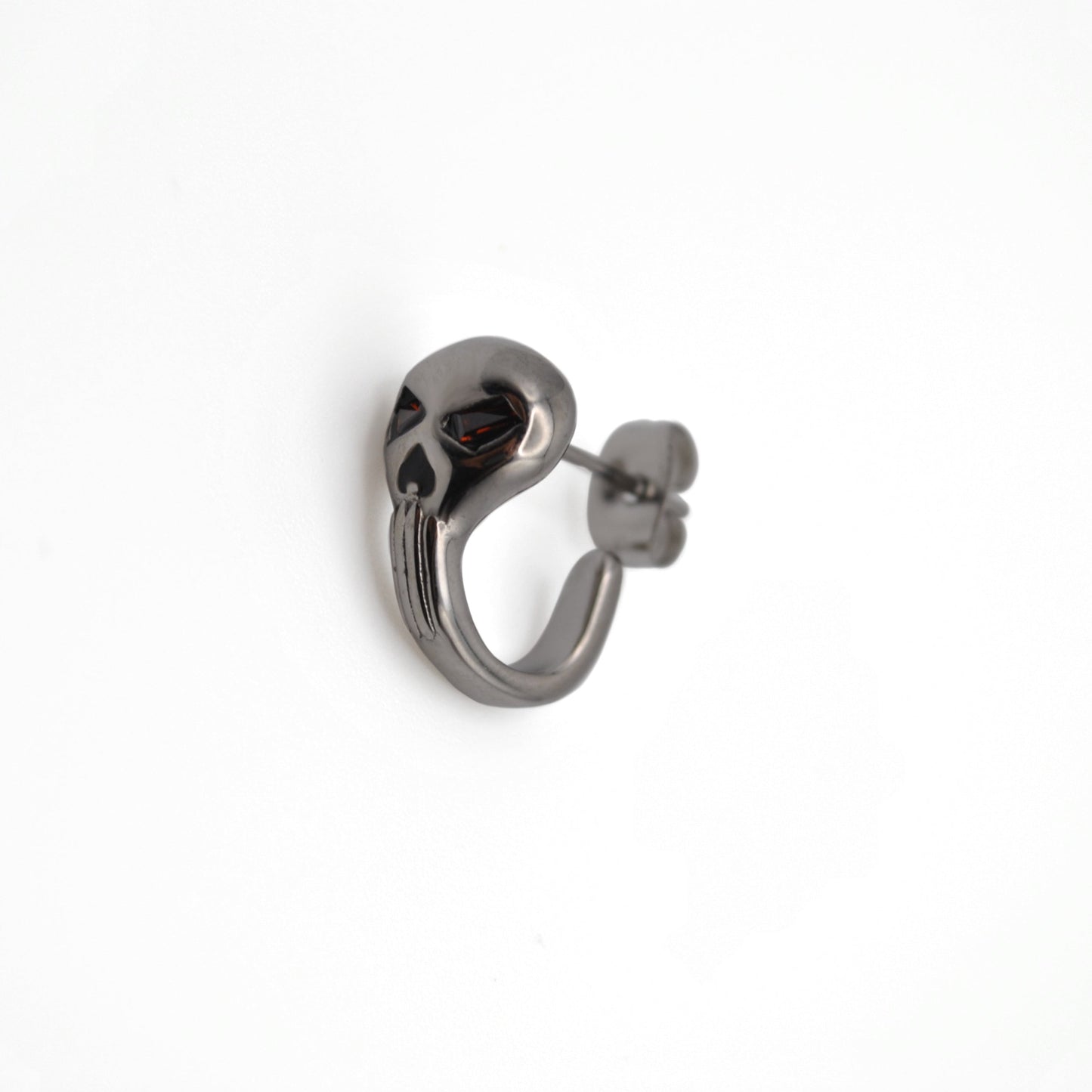 Skull hoop earrings